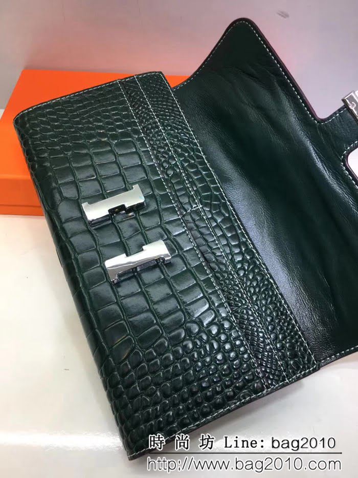 愛馬仕Hermès鱷魚紋 constance康斯坦錢包 凱莉手包 0AM1190